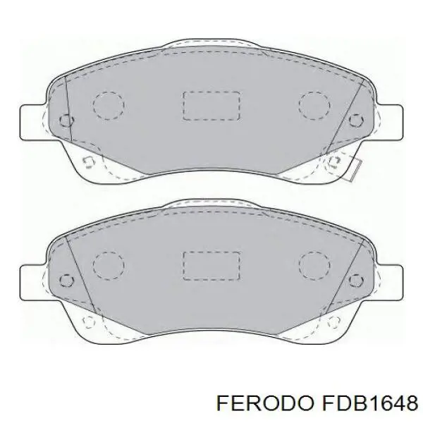 Pastillas de freno delanteras FDB1648 Ferodo