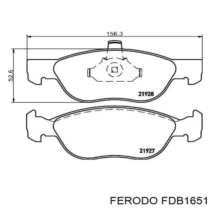 Pastillas de freno delanteras FDB1651 Ferodo