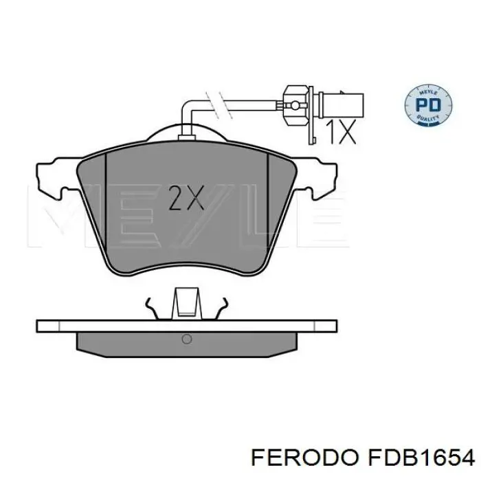 Передние тормозные колодки FDB1654 Ferodo