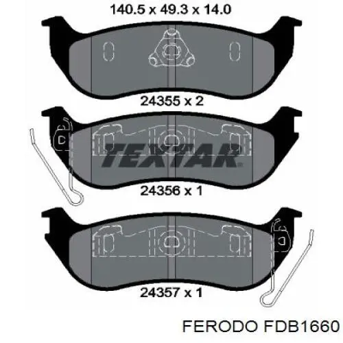 Колодки дисковые  Ferodo FDB1660 цена, от 39.45 USD