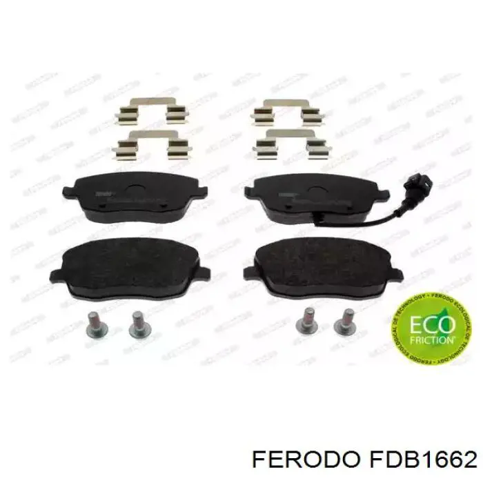 Передние тормозные колодки FDB1662 Ferodo