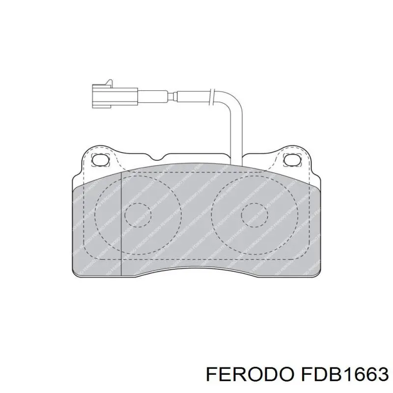 Колодки гальмівні передні, дискові FDB1663 Ferodo