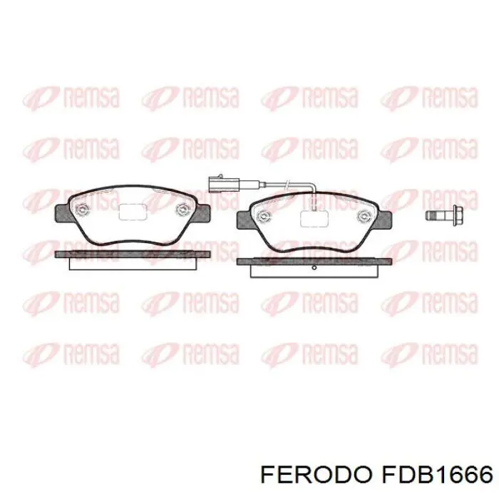 Колодки Ferodo FDB1666 цена, от 33.18 USD