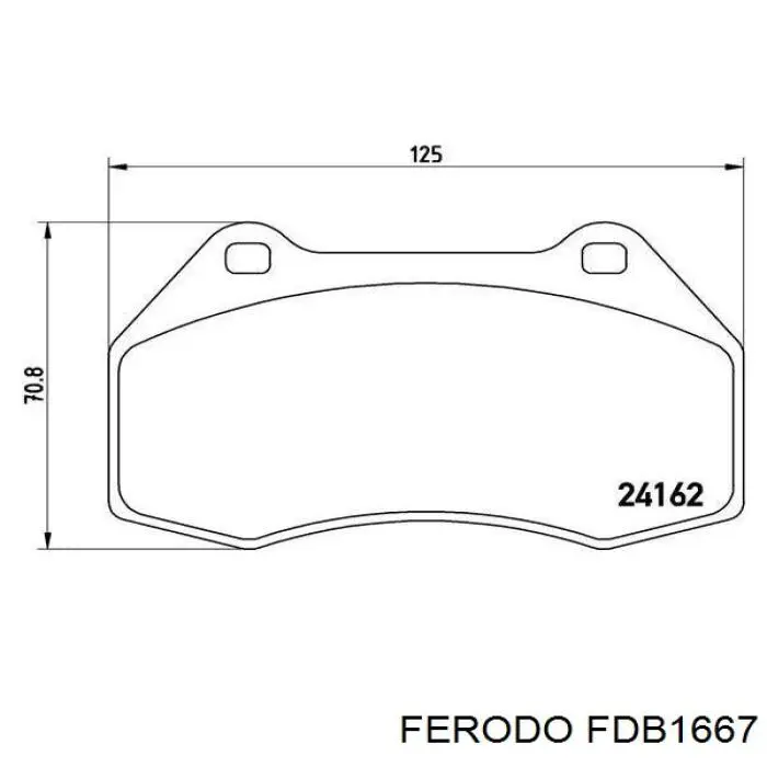 Передние тормозные колодки FDB1667 Ferodo
