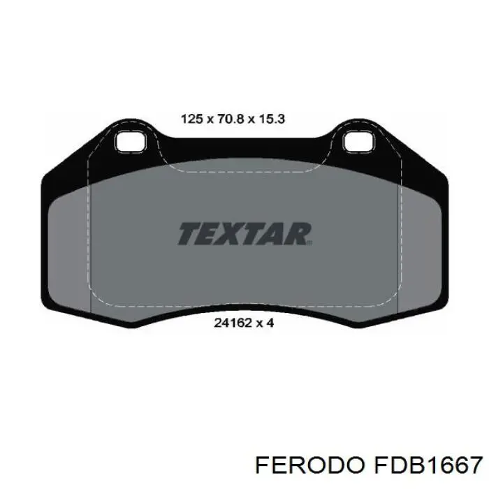 Колодки Ferodo FDB1667 цена, от 43.16 USD