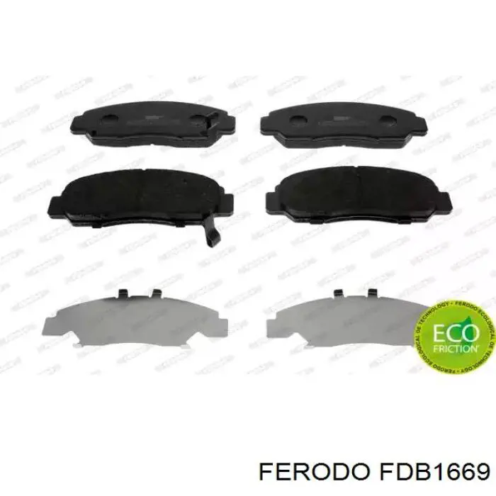 FDB1669 Ferodo колодки тормозные передние дисковые