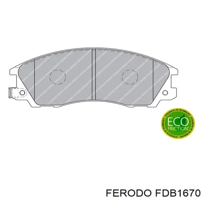 Передние тормозные колодки FDB1670 Ferodo