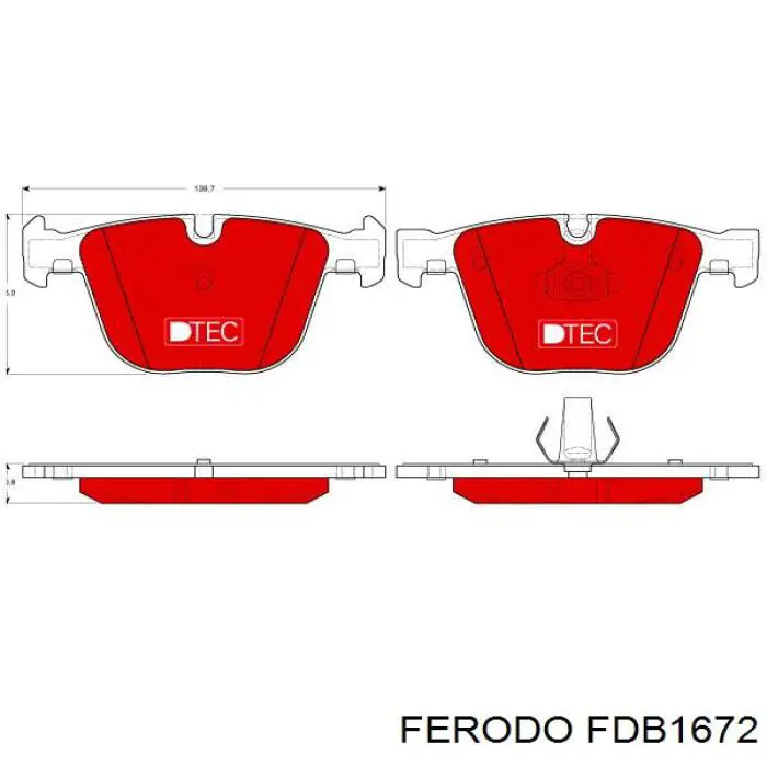 Купить FDB1672 Ferodo Колодки тормозные задние, дисковые