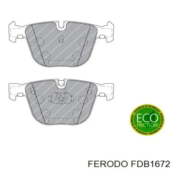 FDB1672 Ferodo колодки тормозные задние дисковые
