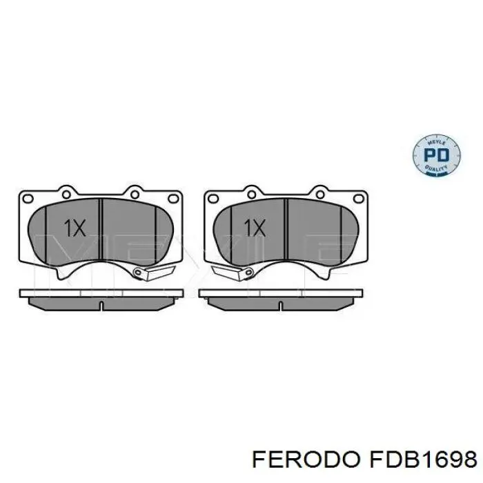 Колодки Ferodo FDB1698 цена, от 36.82 USD