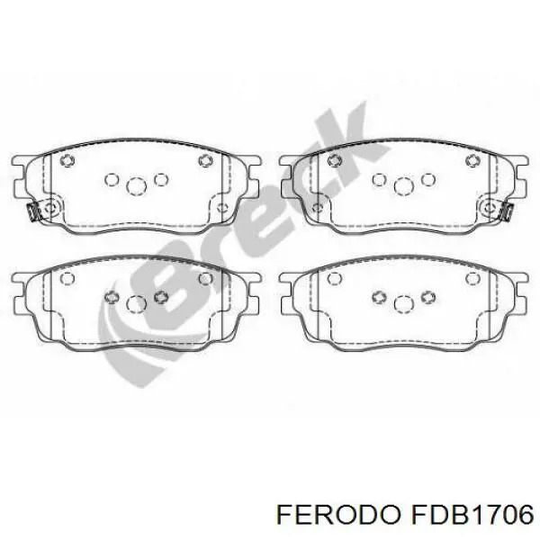 Купить FDB1706 Ferodo Колодки тормозные