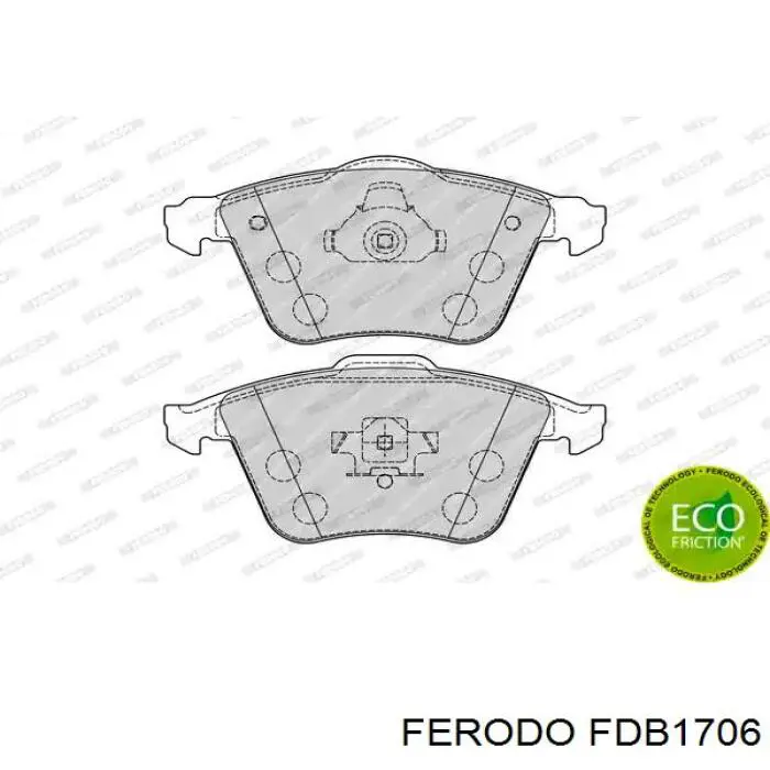 FDB1706 Ferodo колодки тормозные передние дисковые