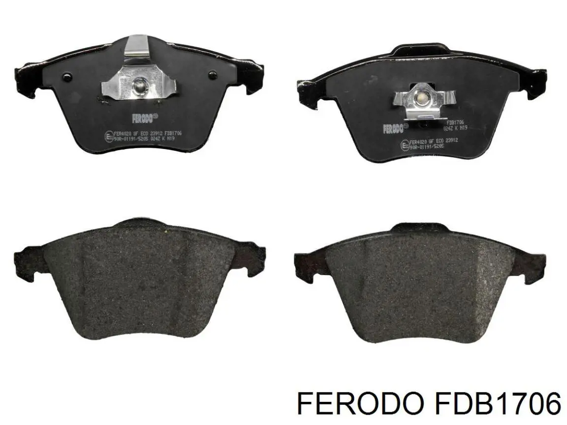 Pastillas de freno delanteras FDB1706 Ferodo
