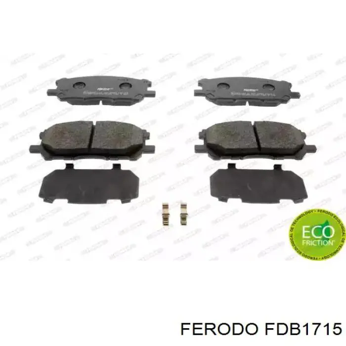 Передние тормозные колодки FDB1715 Ferodo