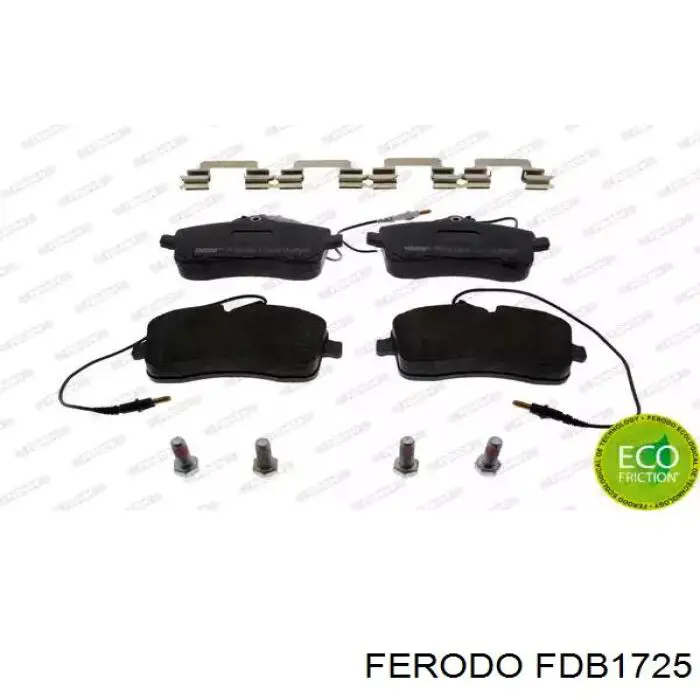 Передние тормозные колодки FDB1725 Ferodo