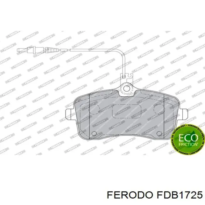 Передние тормозные колодки FDB1725 Ferodo