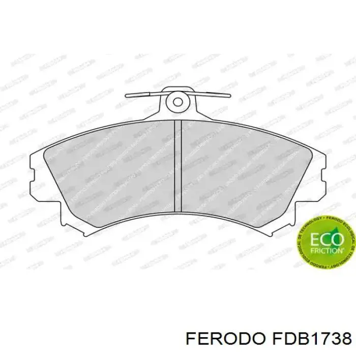 Передние тормозные колодки FDB1738 Ferodo