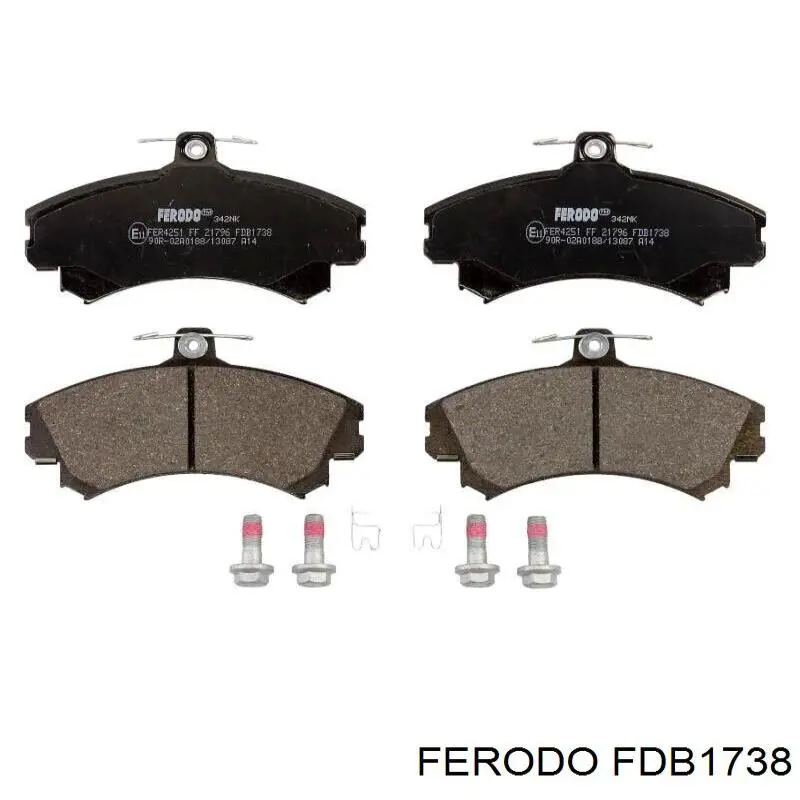 Купить FDB1738 Ferodo Колодки тормозные