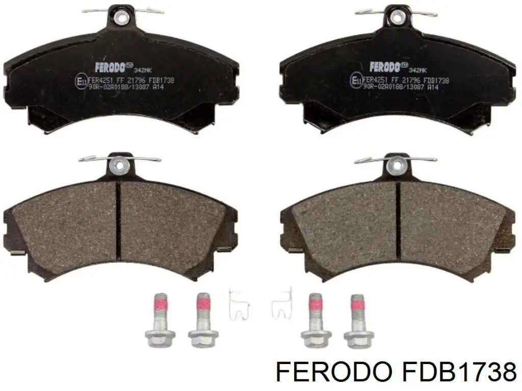 Pastillas de freno delanteras FDB1738 Ferodo
