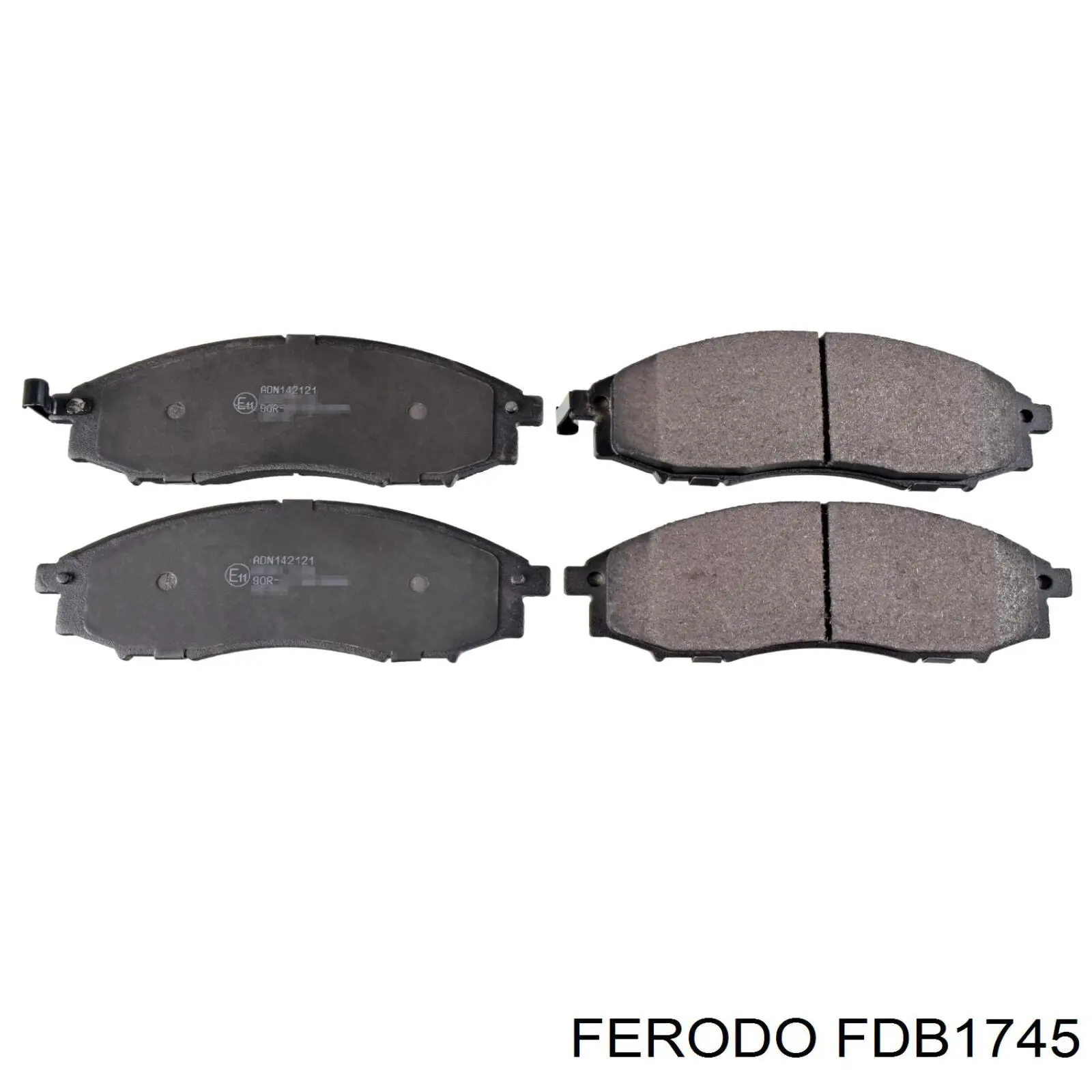 Колодки гальмівні передні, дискові FDB1745 Ferodo