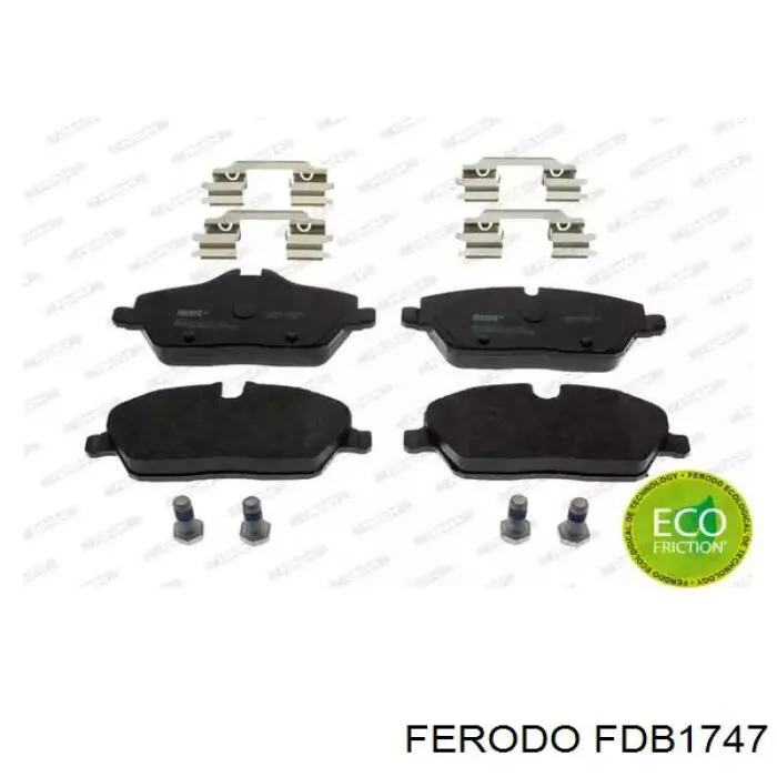 FDB1747 Ferodo колодки тормозные передние дисковые