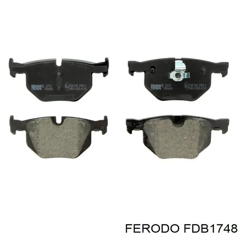FDB1748 Ferodo колодки тормозные задние дисковые