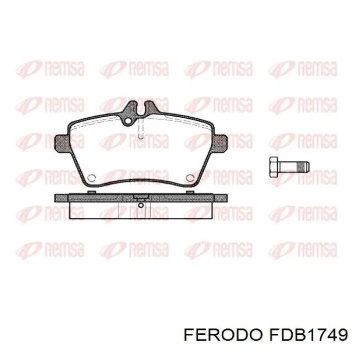 Купить FDB1749 Ferodo Колодки тормозные