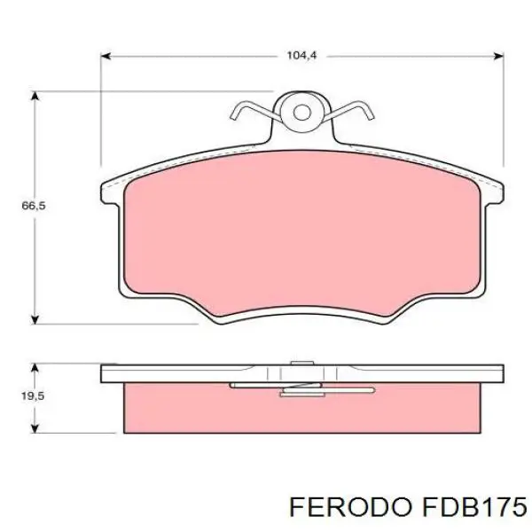 FDB175 Ferodo колодки тормозные передние дисковые