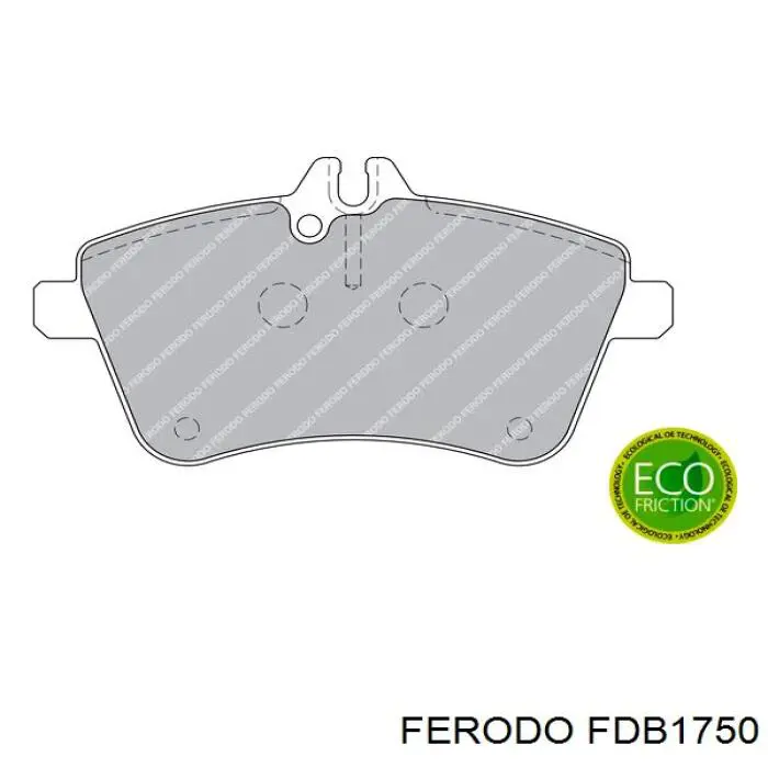 FDB1750 Ferodo колодки тормозные передние дисковые
