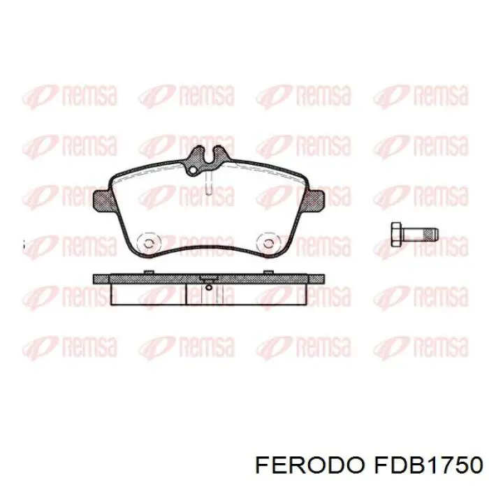 Купить FDB1750 Ferodo Колодки тормозные