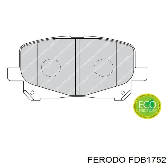 Передние тормозные колодки FDB1752 Ferodo