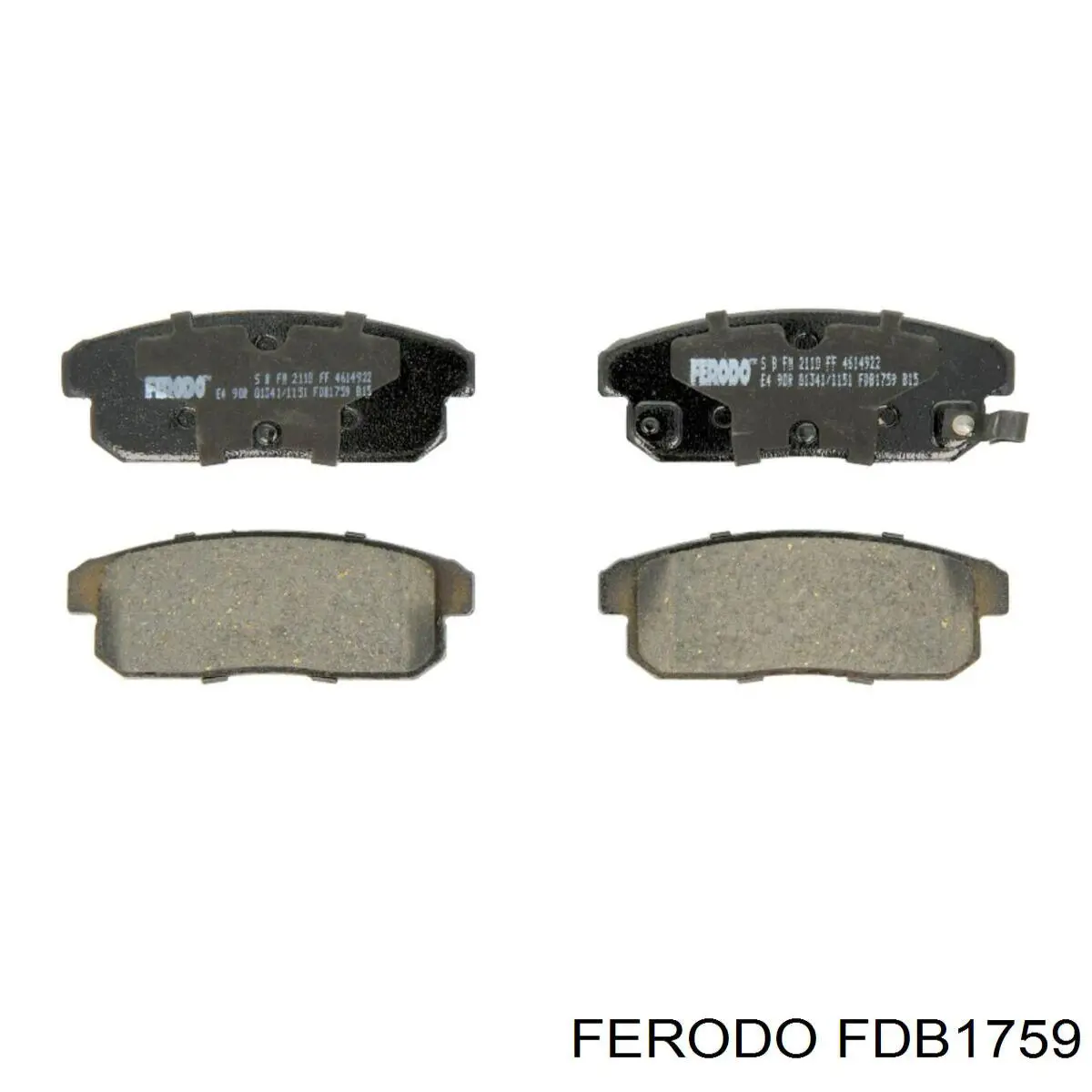 FDB1759 Ferodo колодки тормозные задние дисковые