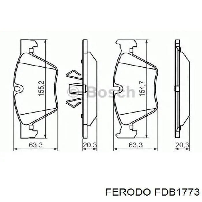 Тормозные колодки Ferodo FDB1773