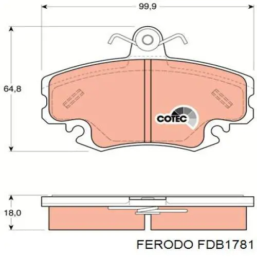 Купить FDB1781 Ferodo Колодки тормозные