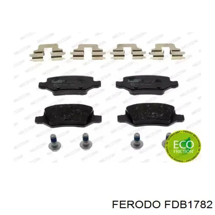 FDB1782 Ferodo колодки тормозные задние дисковые