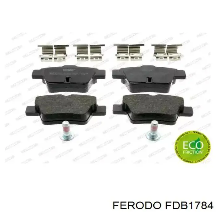 Колодки тормозные задние дисковые FERODO FDB1784