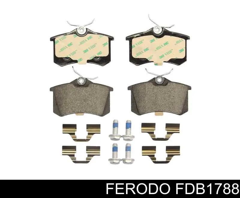 FDB1788 Ferodo колодки тормозные задние дисковые
