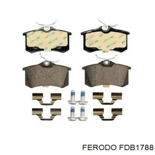 Купить FDB1788 Ferodo Колодки тормозные задние, дисковые