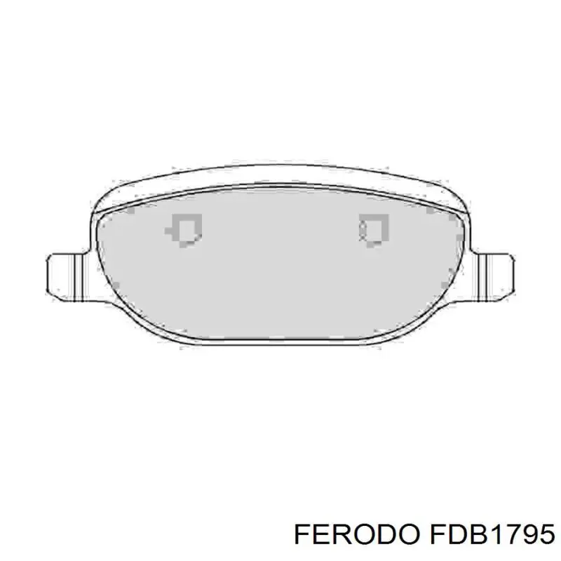 FDB1795 Ferodo колодки тормозные задние дисковые