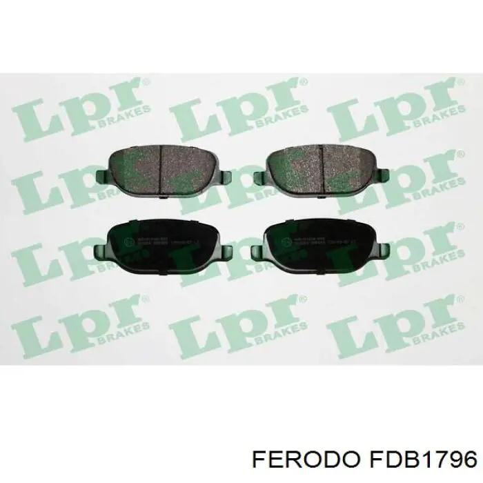 Задние тормозные колодки FDB1796 Ferodo