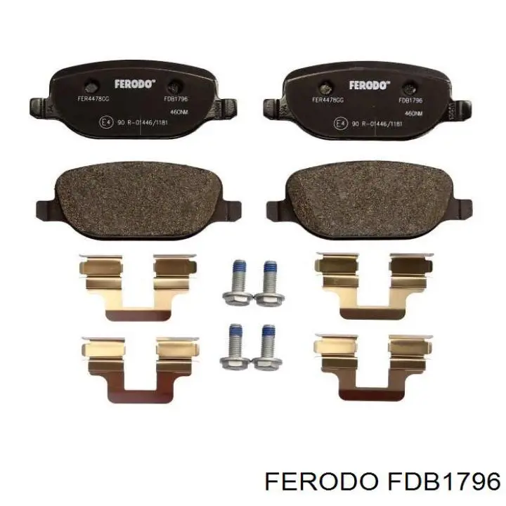 FDB1796 Ferodo колодки тормозные задние дисковые