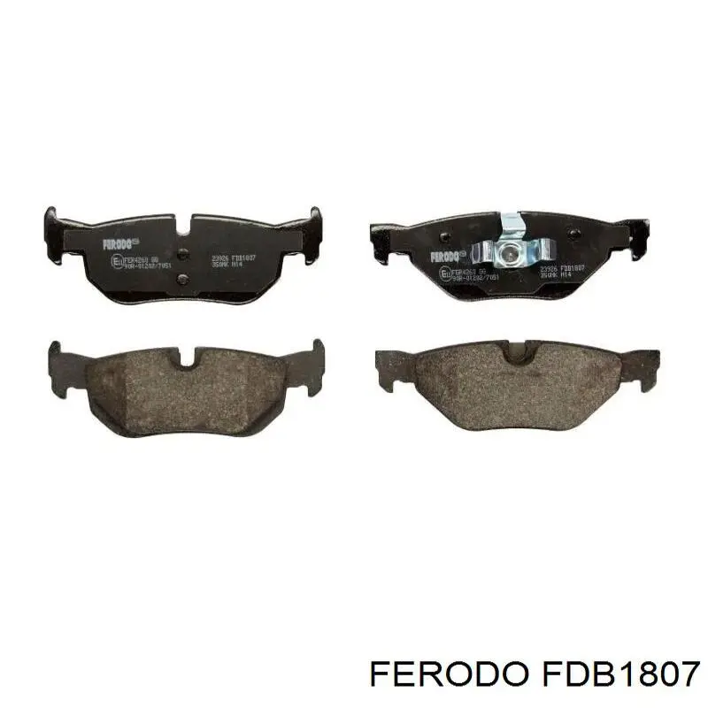 Колодки тормозные задние дисковые Ferodo FDB1807