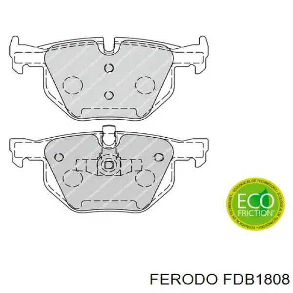 FDB1808 Ferodo колодки тормозные задние дисковые