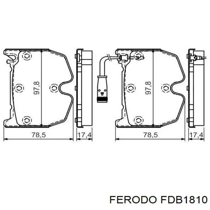 Тормозные колодки Ferodo FDB1810