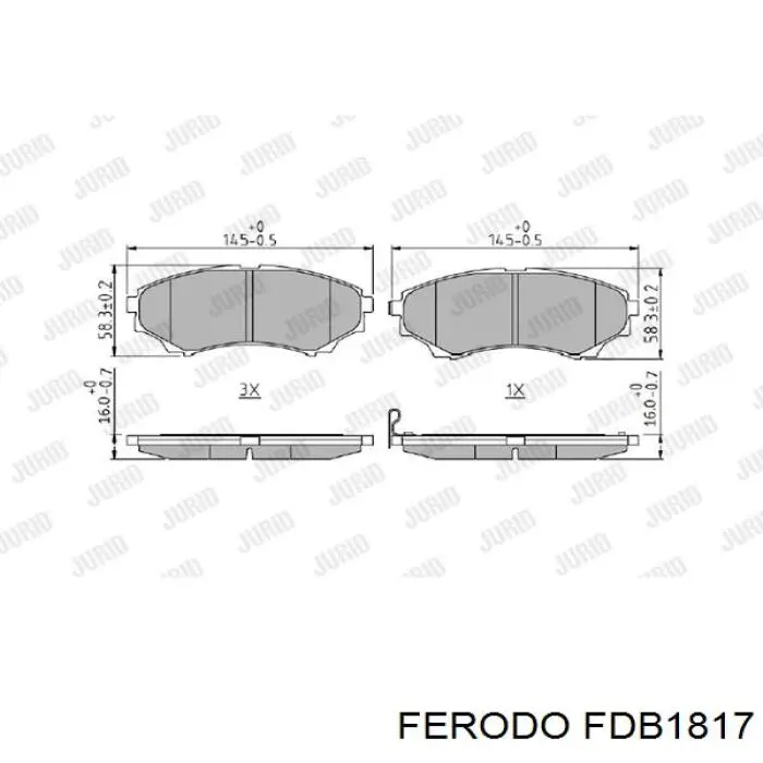 FDB1817 Ferodo Колодки передние