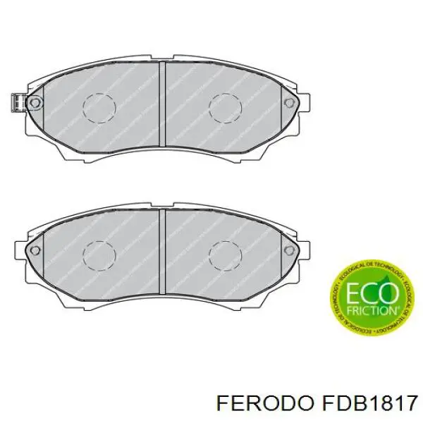 Передние тормозные колодки FDB1817 Ferodo