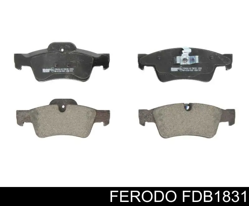 Колодки тормозные задние дисковые Ferodo FDB1831