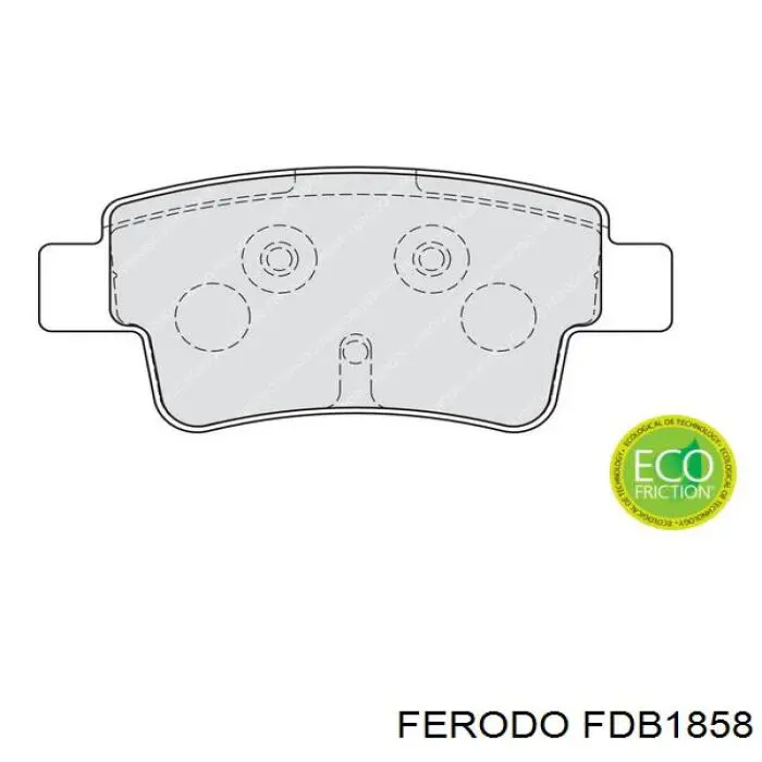 Колодки тормозные задние дисковые FERODO FDB1858