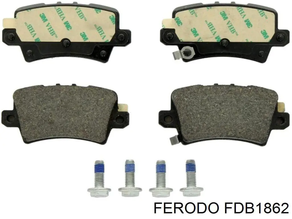 Колодки тормозные задние дисковые Ferodo FDB1862