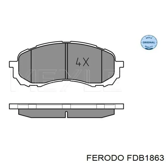 Передние тормозные колодки FDB1863 Ferodo
